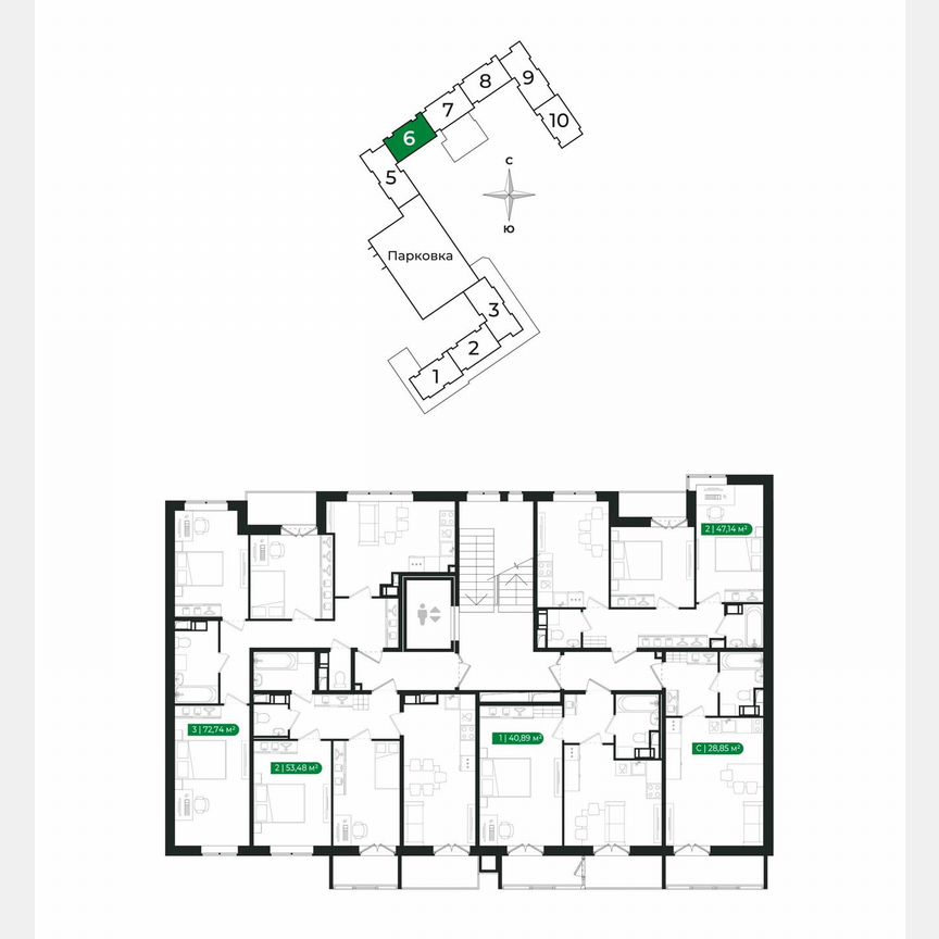 1-к. квартира, 40,9 м², 3/8 эт.