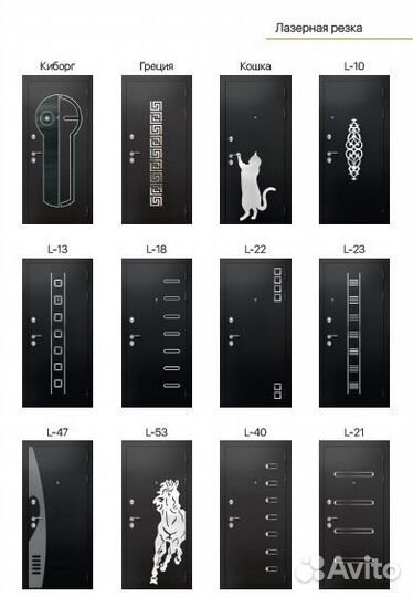 Дверь входная с зеркалом металл/мдф