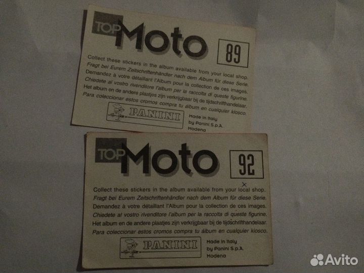 Наклейка Top Moto panini 89, 92