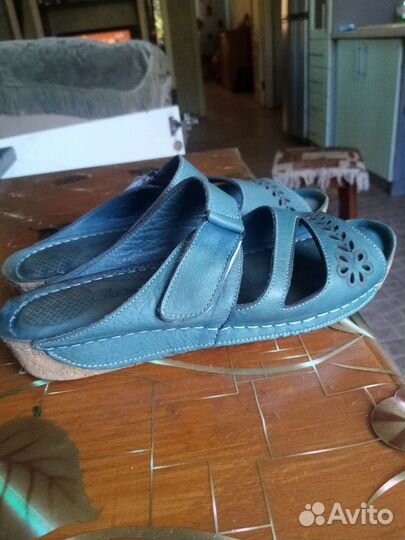 Сабо, сланцы. Натур. кожа. Турция