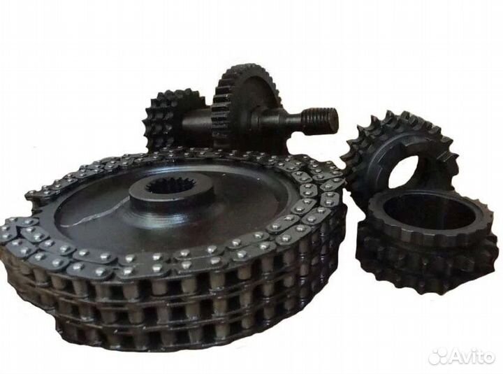 Набор снегоход Буран звезд 3-х рядных + цепь 3-х р