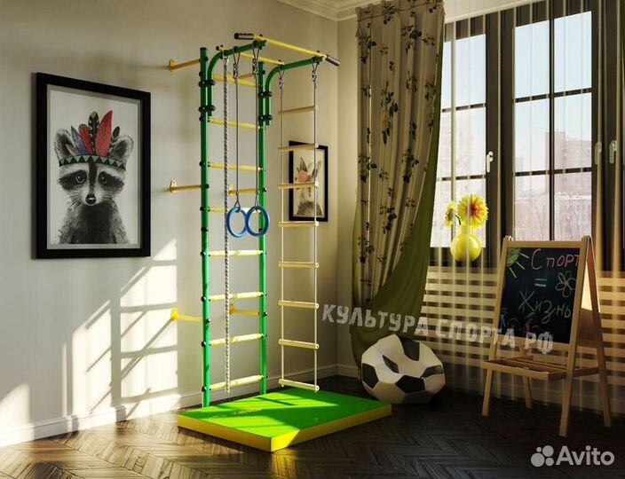 Шведские стенки новые (турник съёмный)