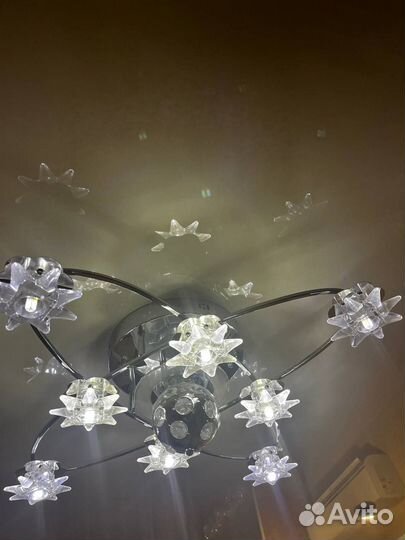 Люстра потолочная светодиодная с пультом бу