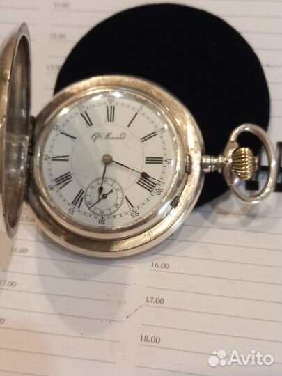 Часы карманные «monard» серебро