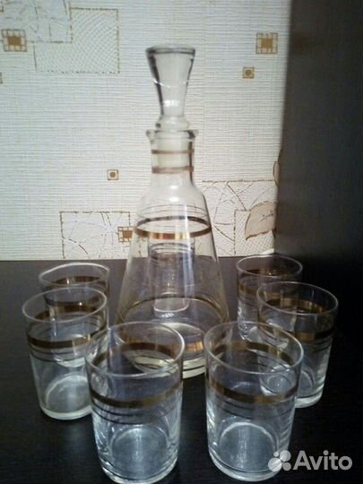 Набор старинные Графин и 5 стопочек