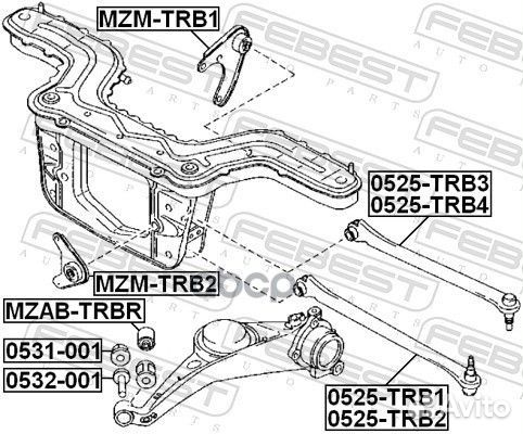 Подушка дифференциала (mazda tribute EP 2000-20