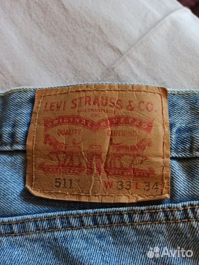 Джинсы мужские levis 511 33 34