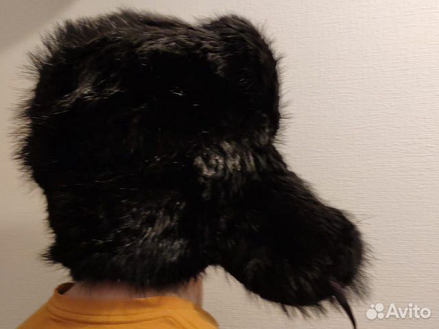 Шапка-ушанка из меха бобра