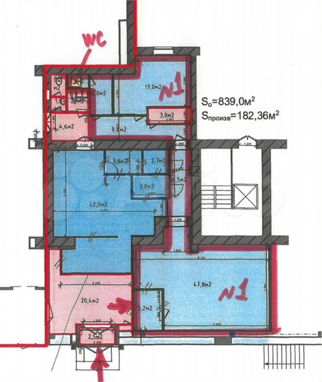 Пр.Г.Сталинграда 52, Торговая площадь, 91.5 м²