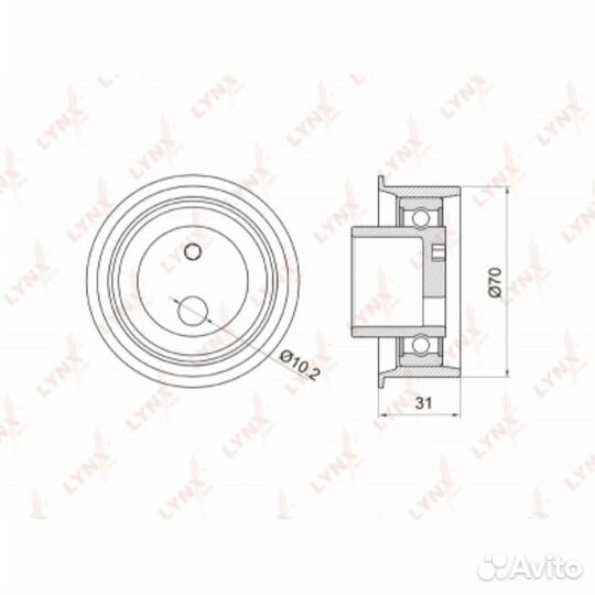 Lynxauto PB-1024 Ролик натяжной ремня грм