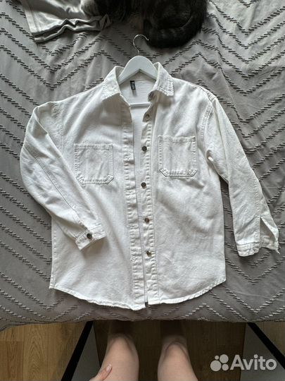 Рубашка динсовая белая