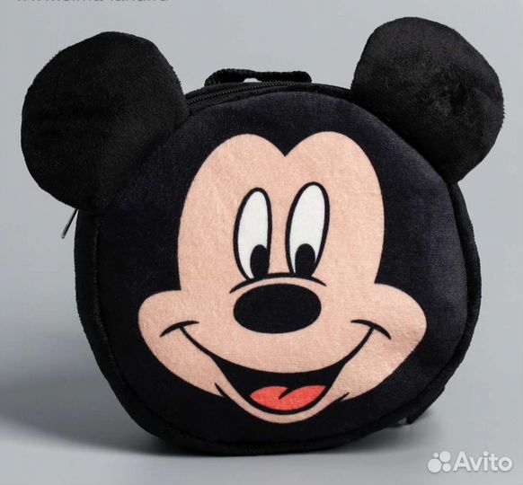 Новый Рюкзак детский плюшевый Микки Маус
