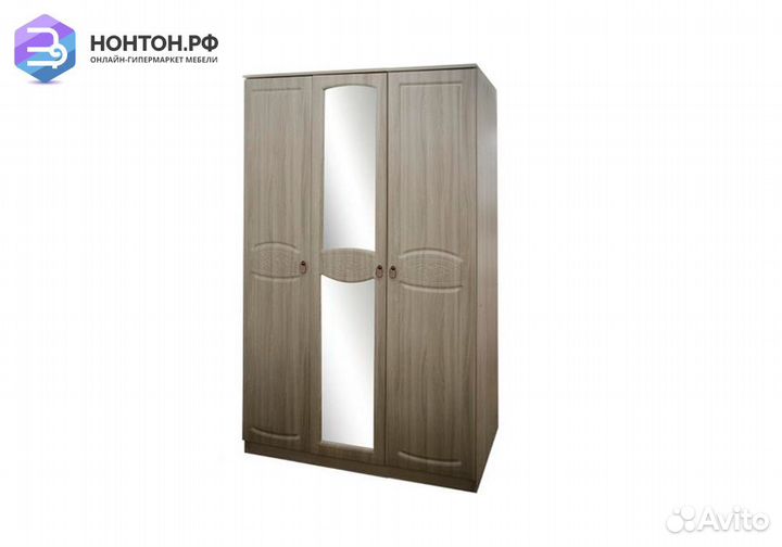 Шкаф 3-х створчатый Александрина ясень шимо