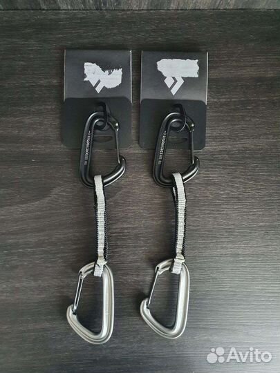 Карабин с оттяжкой black diamond litewire 12 см