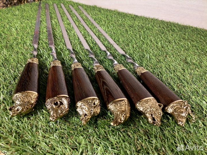 Набор шампуров без чехла - Разные звери плоское ле
