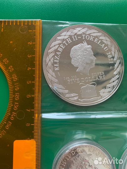 Серебряные монеты 1 унция проба 9999 31.1 гр