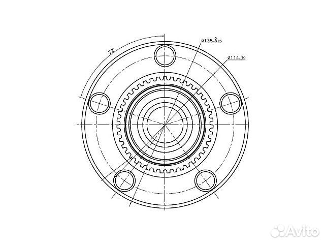 Ступица зад. 2wd в сборе (5х114) Lancer Outlander