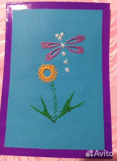 Открытка в технике изонить