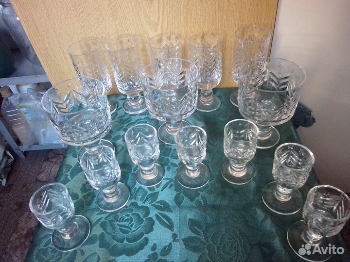 Хрустальные фужеры и рюмки 