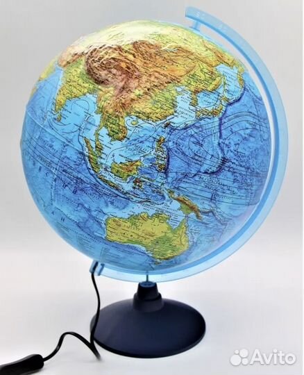 Глобус рельефный с подсветкой