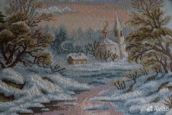 Картина вышитая крестом ручная работа