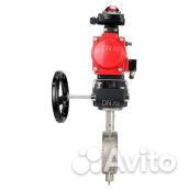 Затвор дисковый поворотный DN.ru WBV3131P-2W-Fb-H Ду150 Ру16, нержавеющая сталь 304, уплотнение - pt