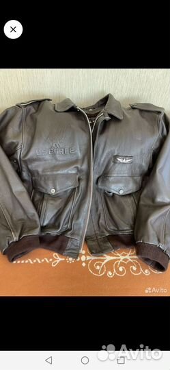 Кожаная куртка мужская 54
