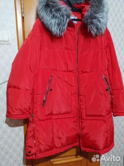 Пуховик зимний женский 56 р-р