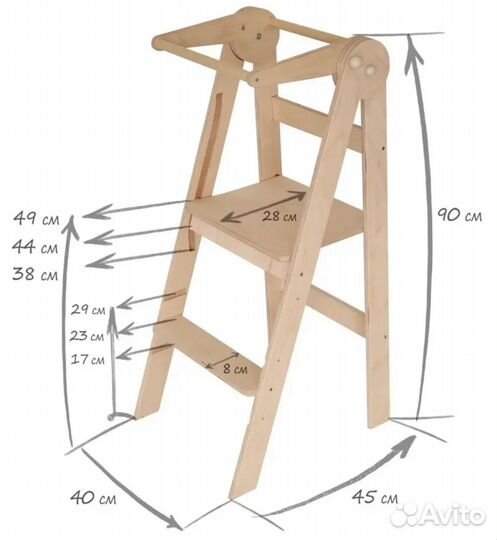 Башня помощника монтессори стульчик для кормления