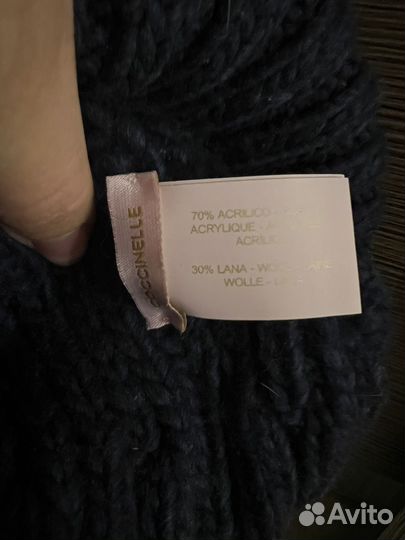 Шапка Coccinelle шерстяная с мехом натур оригинал