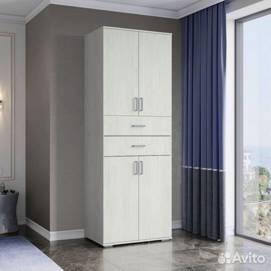 Шкаф Нельсон шк 05 80 на 220 дуб крафт белый