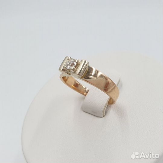 Кольцо с бриллиантом 1бр кр57 0,157ct 4/5а