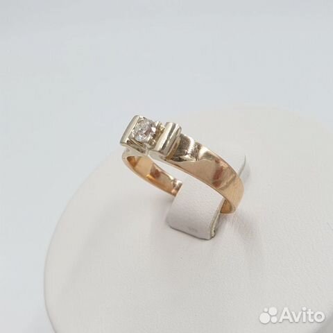 Кольцо с бриллиантом 1бр кр57 0,157ct 4/5а