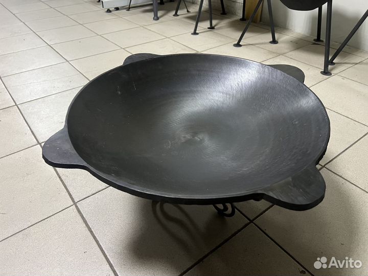 Садж сковорода 510 мм чугунный Комплект