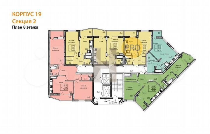 Квартира-студия, 37,1 м², 8/18 эт.