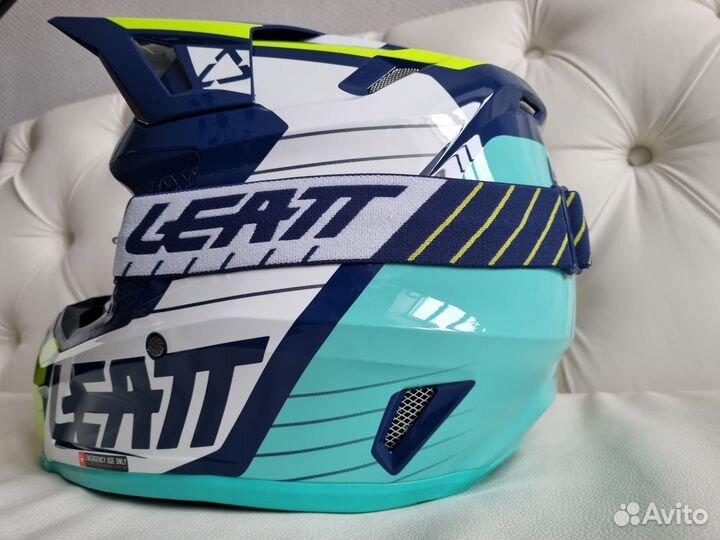 Kit Маска + Шлем Helmet Leatt Moto 7.5 V23 Blue