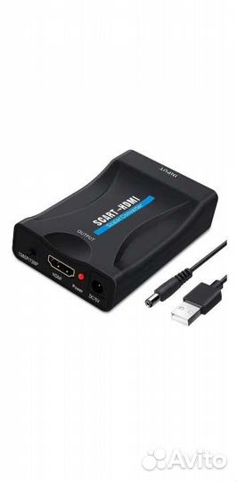 Конвертер scart - hdmi с кабелем питания(USB)