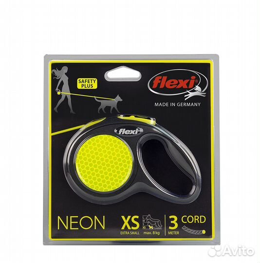 Поводок-рулетка для собак Flexi New Neon XS трос