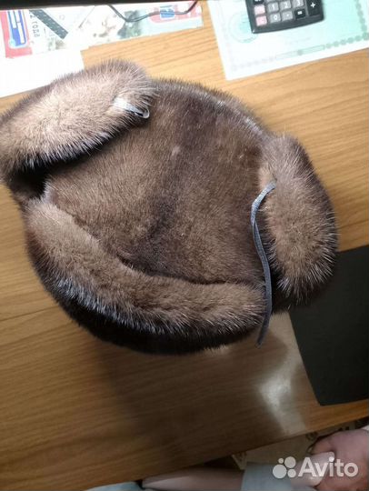 Норковая шапка мужская ушанка