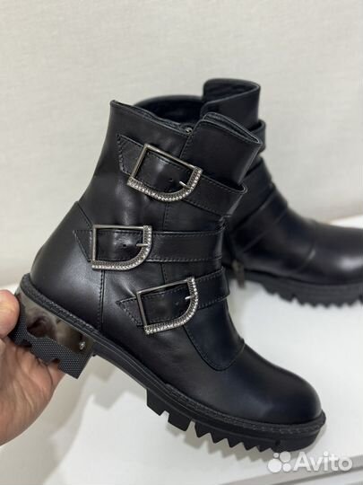 Полусапоги кожанные