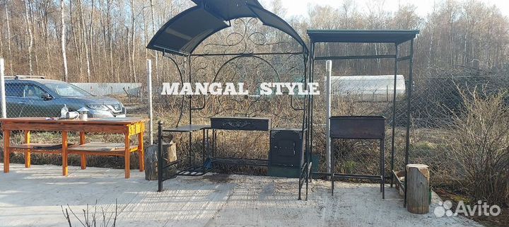 Мангал с крышей