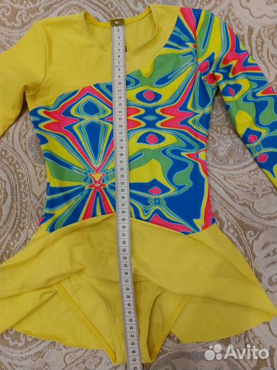 Гимнастический купальник с юбкой