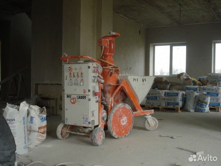 Штукатурка стен механическая машинная