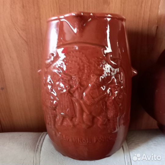 Кувшин, крынка ручной работы. Керамика СССР