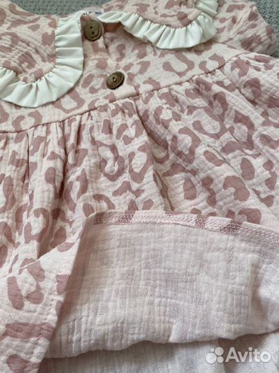 Платье для девочки из муслина 86