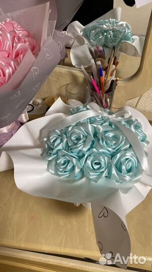 Букет из атласных лент