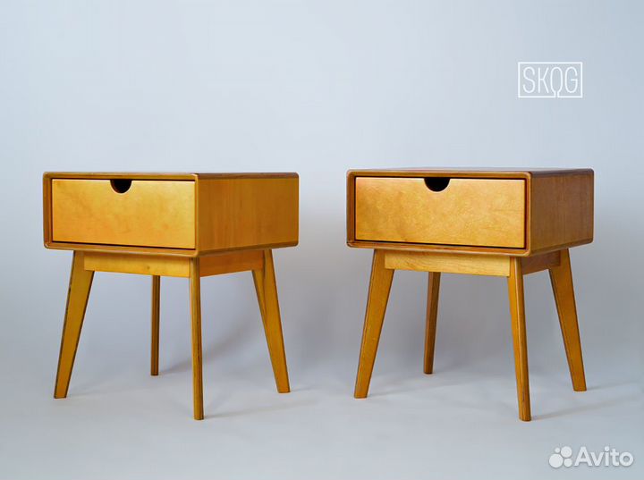 Тумба «Обычная» в желтой морилке