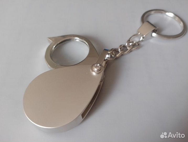 Брелок лупа металл новая