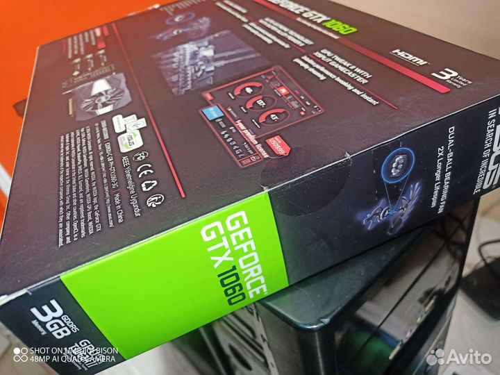Коробка от видеокарты gtx 1060, amd rx5700 xt