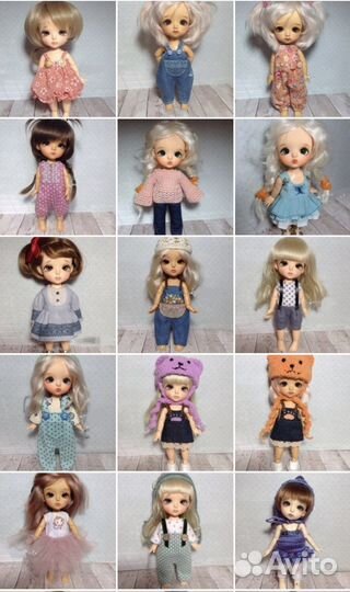 Одежда для кукол 16 см Лати, пукифи, баболи